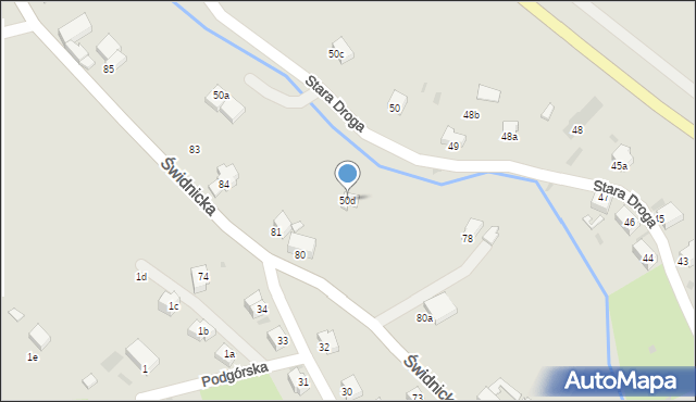 Nowa Ruda, Stara Droga, 50d, mapa Nowa Ruda