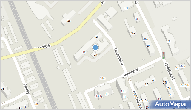 Nowa Sól, Staszica Stanisława, 1a, mapa Nowa Sól