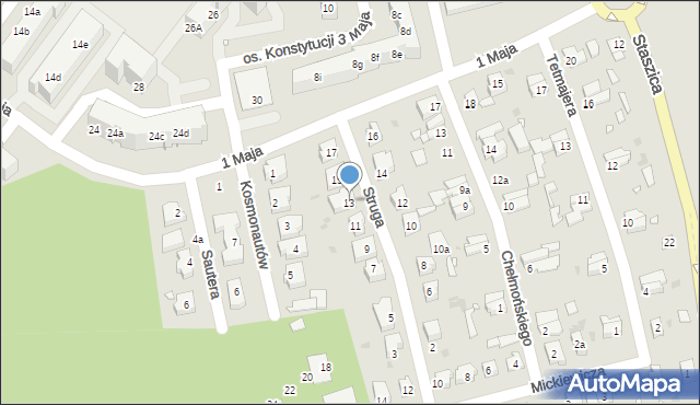 Nowa Sól, Struga, 13, mapa Nowa Sól