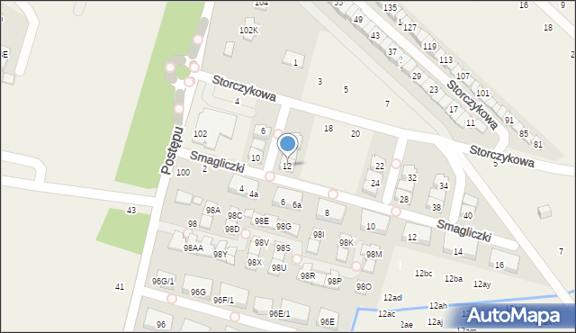 Nowa Wola, Storczykowa, 12, mapa Nowa Wola