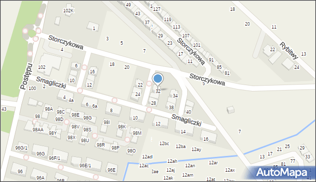 Nowa Wola, Storczykowa, 32, mapa Nowa Wola