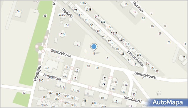 Nowa Wola, Storczykowa, 5, mapa Nowa Wola