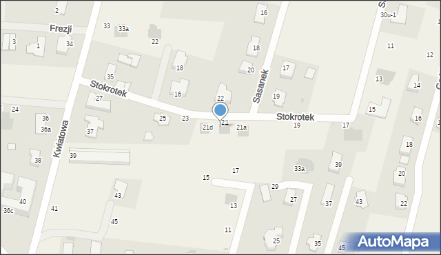 Nowe Bielice, Stokrotek, 21c, mapa Nowe Bielice