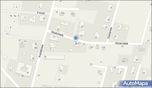 Nowe Bielice, Stokrotek, 25, mapa Nowe Bielice