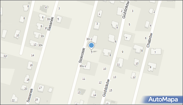 Nowe Bielice, Stokrotek, 7, mapa Nowe Bielice