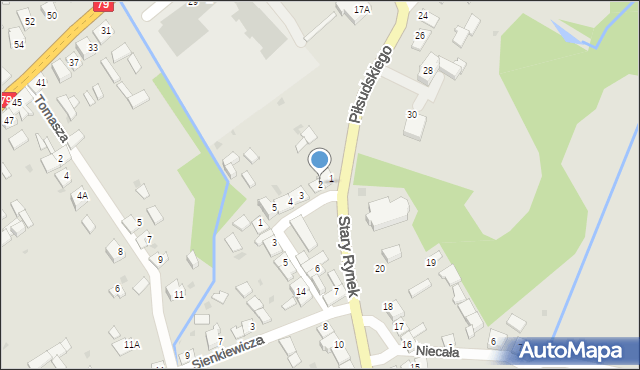 Nowe Brzesko, Stary Rynek, 2, mapa Nowe Brzesko