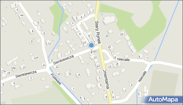 Nowe Brzesko, Stary Rynek, 8, mapa Nowe Brzesko