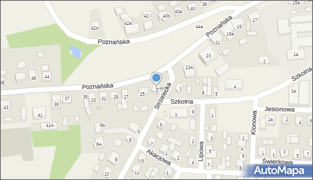 Nowe Miasto nad Wartą, Strzelecka, 2, mapa Nowe Miasto nad Wartą