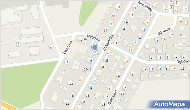 Nowe Miasto nad Wartą, Strzelecka, 20, mapa Nowe Miasto nad Wartą