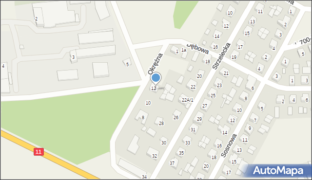 Nowe Miasto nad Wartą, Strzelecka, 22a, mapa Nowe Miasto nad Wartą