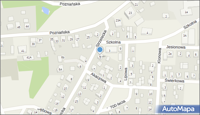 Nowe Miasto nad Wartą, Strzelecka, 5, mapa Nowe Miasto nad Wartą