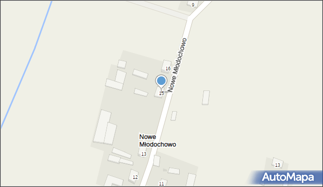 Nowe Młodochowo, Stare Młodochowo, 15, mapa Nowe Młodochowo