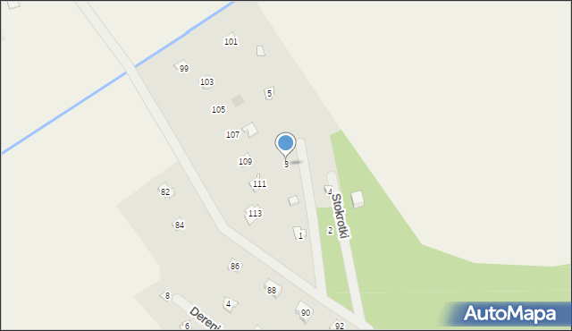 Nowe Załubice, Stokrotki, 3, mapa Nowe Załubice