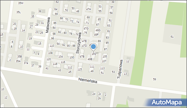 Nowodworce, Storczykowa, 101, mapa Nowodworce