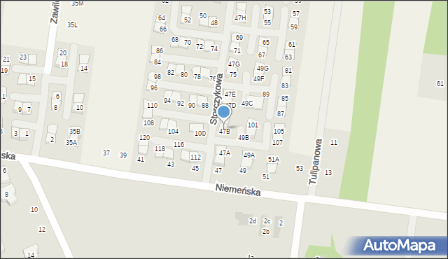 Nowodworce, Storczykowa, 99, mapa Nowodworce