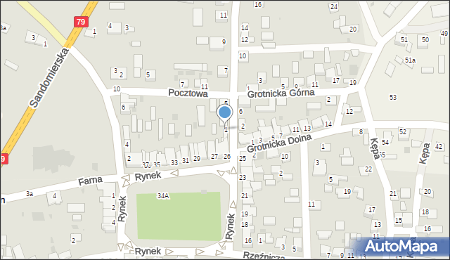 Nowy Korczyn, Stopnicka, 1, mapa Nowy Korczyn