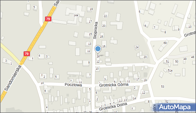 Nowy Korczyn, Stopnicka, 14, mapa Nowy Korczyn
