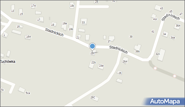 Nowy Sącz, Stadnickich, 22c, mapa Nowego Sącza