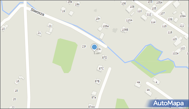 Nowy Sącz, Stwosza Wita, 23j, mapa Nowego Sącza