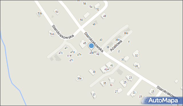 Nowy Targ, Starokrakowska, 43b, mapa Nowego Targu