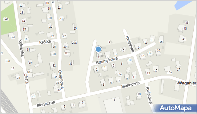 Nowy Zbrachlin, Strumykowa, 1, mapa Nowy Zbrachlin