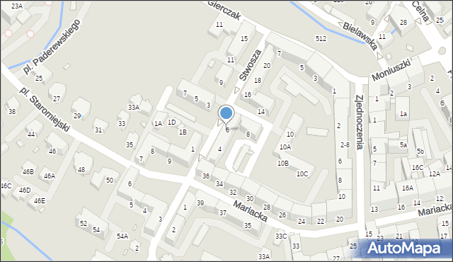 Nysa, Stwosza Wita, 6, mapa Nysy