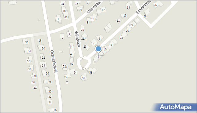 Nysa, Stanisławowska, 4, mapa Nysy