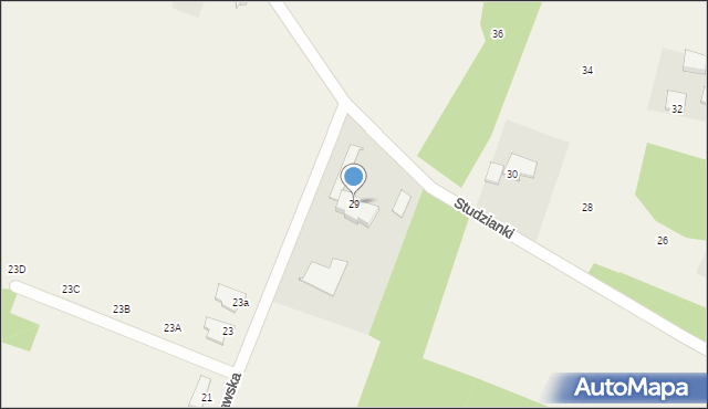 Oblęgór, Studzianki, 29, mapa Oblęgór