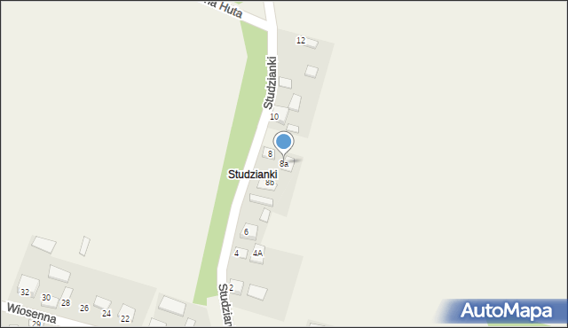 Oblęgór, Studzianki, 8a, mapa Oblęgór