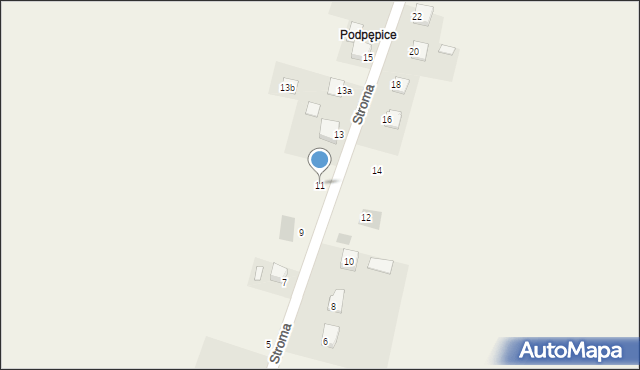 Oblęgorek, Stroma, 11, mapa Oblęgorek