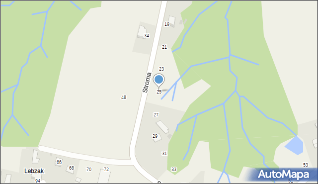 Ochaby Małe, Stroma, 25, mapa Ochaby Małe