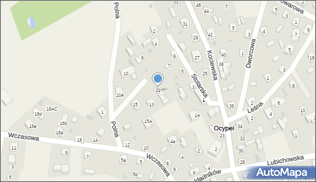 Ocypel, Stolarska, 11, mapa Ocypel