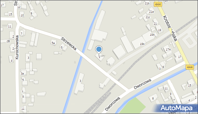 Odolanów, Strzelecka, 1, mapa Odolanów