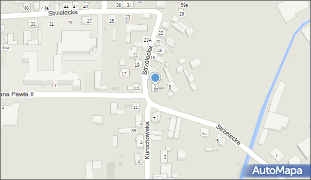 Odolanów, Strzelecka, 10, mapa Odolanów