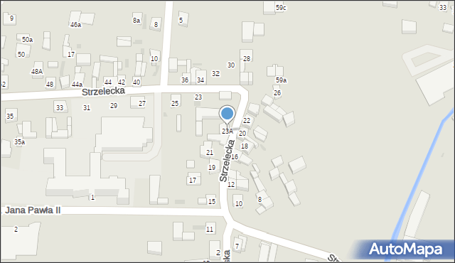 Odolanów, Strzelecka, 23A, mapa Odolanów