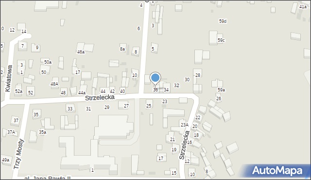 Odolanów, Strzelecka, 36, mapa Odolanów