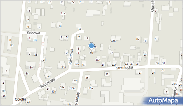 Odolanów, Strzelecka, 50, mapa Odolanów