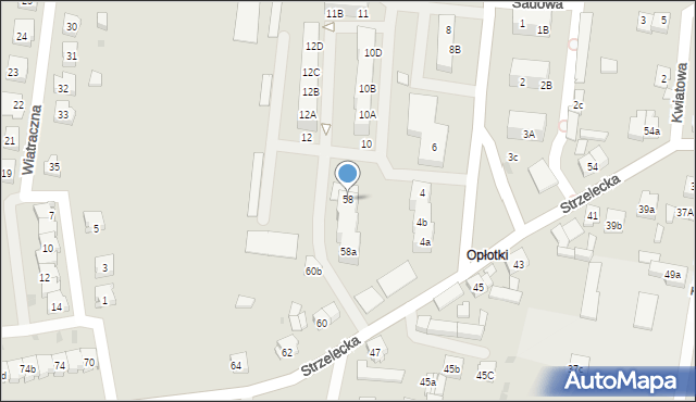 Odolanów, Strzelecka, 58, mapa Odolanów