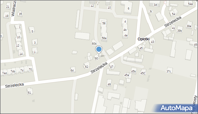 Odolanów, Strzelecka, 60a, mapa Odolanów