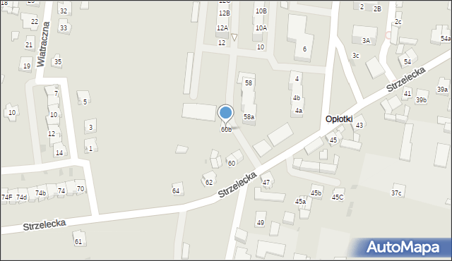 Odolanów, Strzelecka, 60b, mapa Odolanów