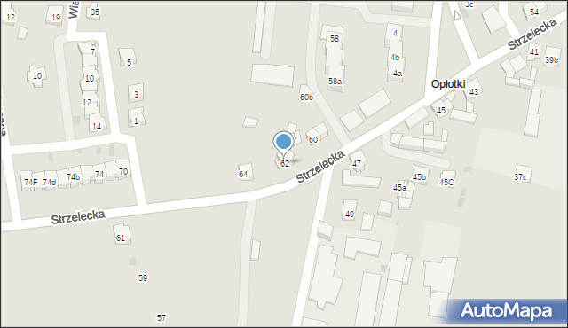 Odolanów, Strzelecka, 62, mapa Odolanów