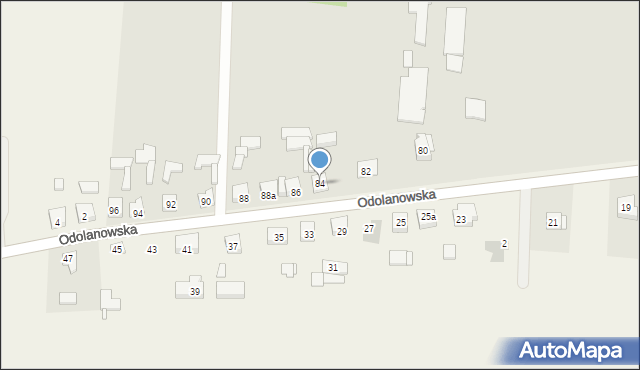 Odolanów, Strzelecka, 84, mapa Odolanów