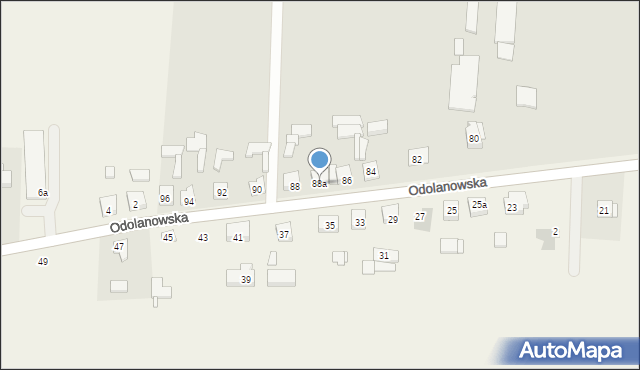 Odolanów, Strzelecka, 88a, mapa Odolanów