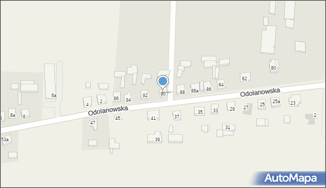 Odolanów, Strzelecka, 90, mapa Odolanów