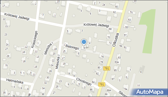 Ogrodzieniec, Stefana Batorego, 3, mapa Ogrodzieniec