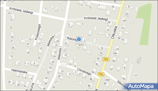 Ogrodzieniec, Stefana Batorego, 5, mapa Ogrodzieniec