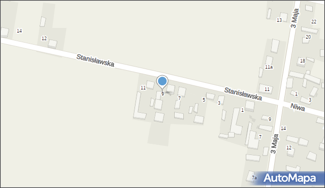 Okołowice, Stanisławska, 9, mapa Okołowice