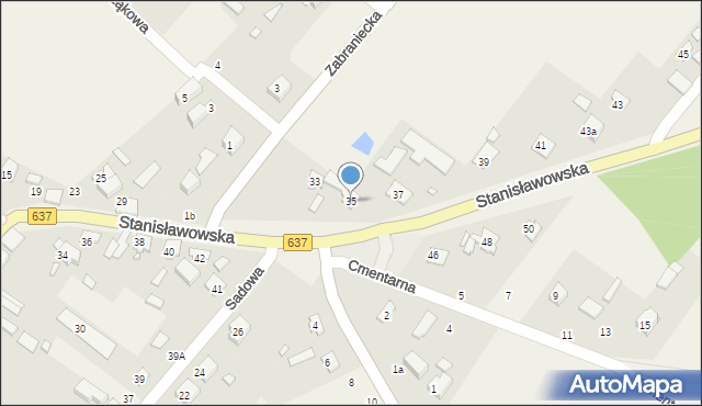 Okuniew, Stanisławowska, 35, mapa Okuniew