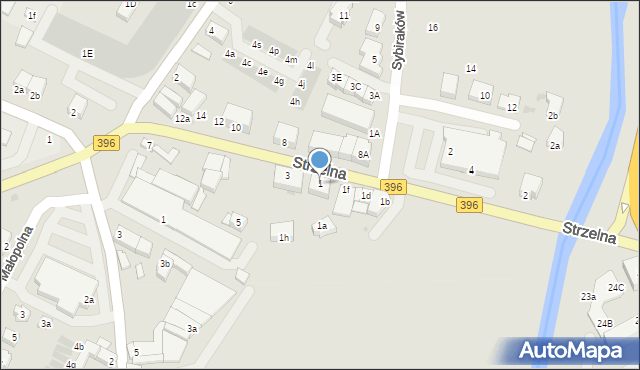 Oława, Strzelna, 1, mapa Oława