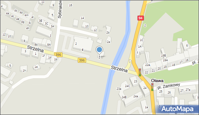 Oława, Strzelna, 2, mapa Oława